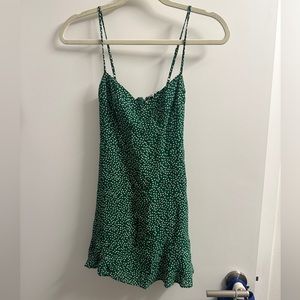 Reformation Green Pearl Floral Mini Dress size 0